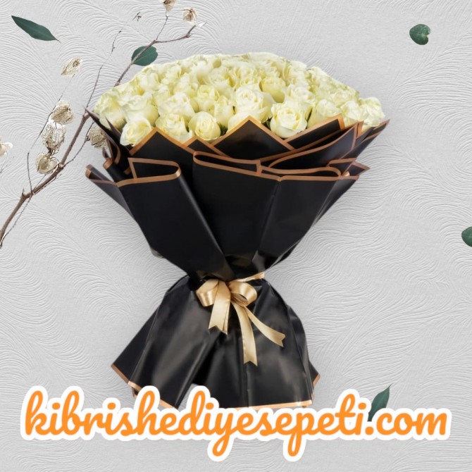 101 Beyaz Gül Buketi